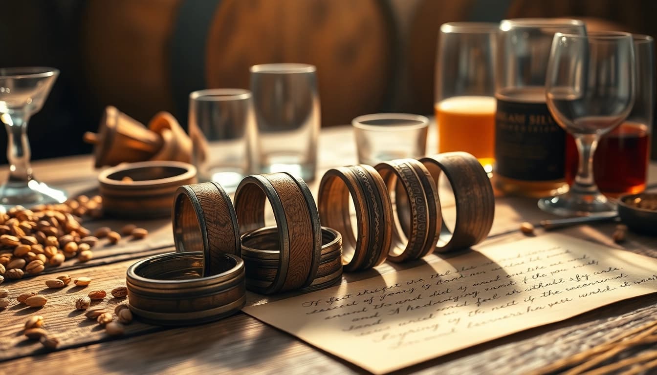 Handcrafted Whiskey Barrel Wedding Bands: Timeless Uniqueness for Every Love Story