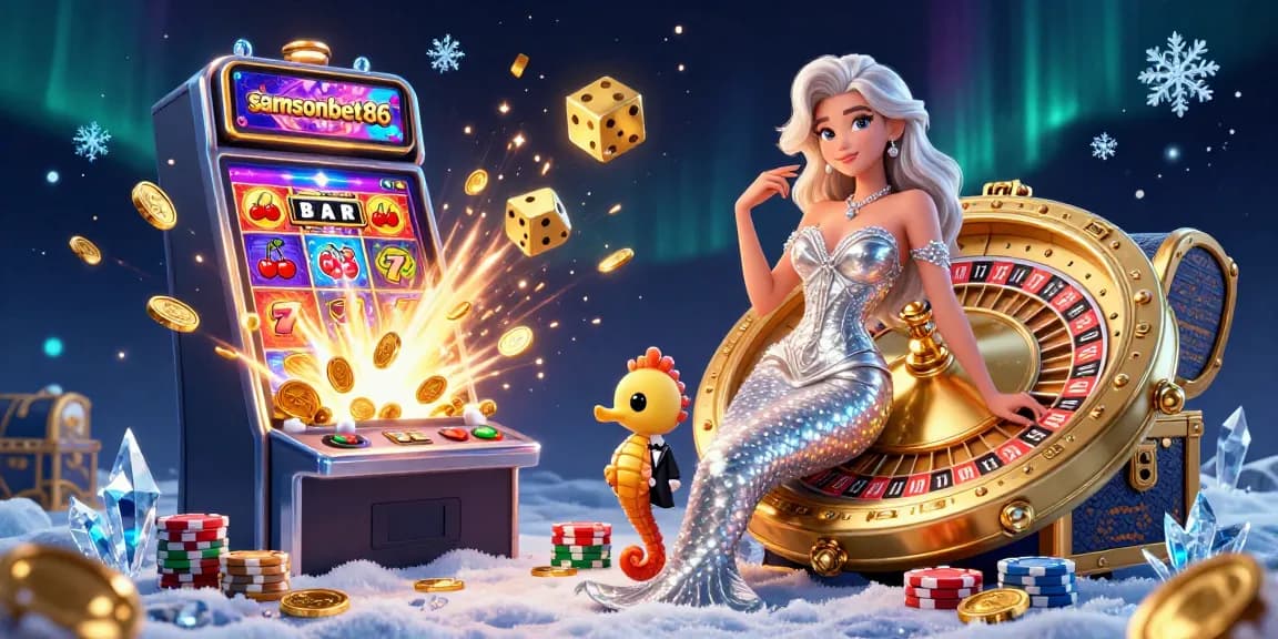Spin the roulette wheel with samsonbet86 and win big in this dynamic casino illustration.