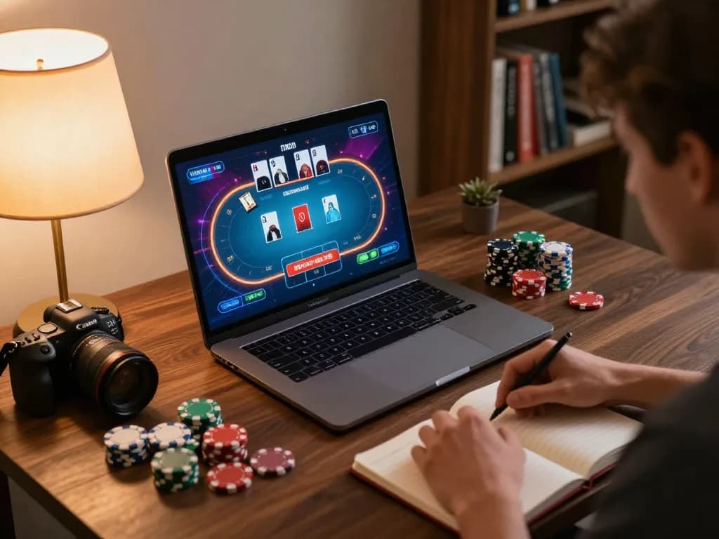 kim99 players enjoying an engaging online poker game at home, enhancing user experience