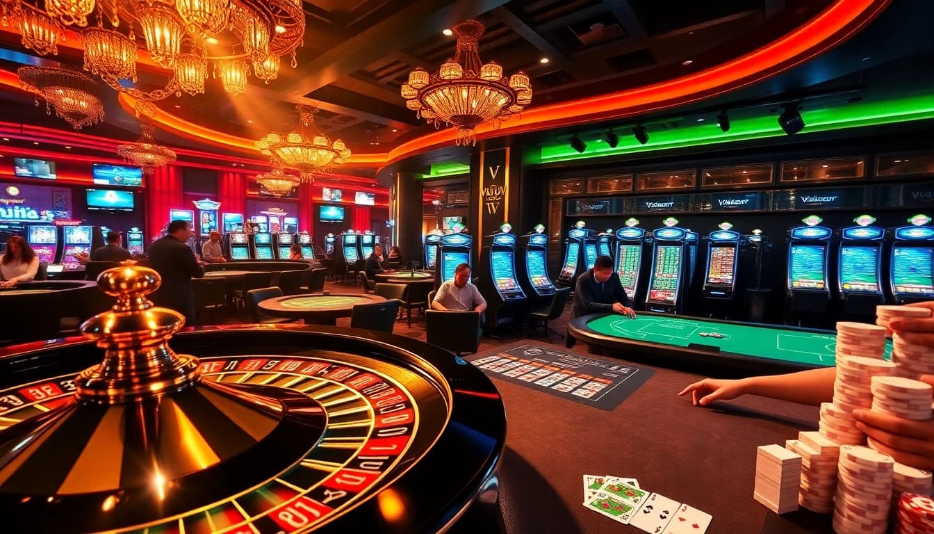 Watch players enjoy thrilling games at a VAOLUOITV online casino experience.