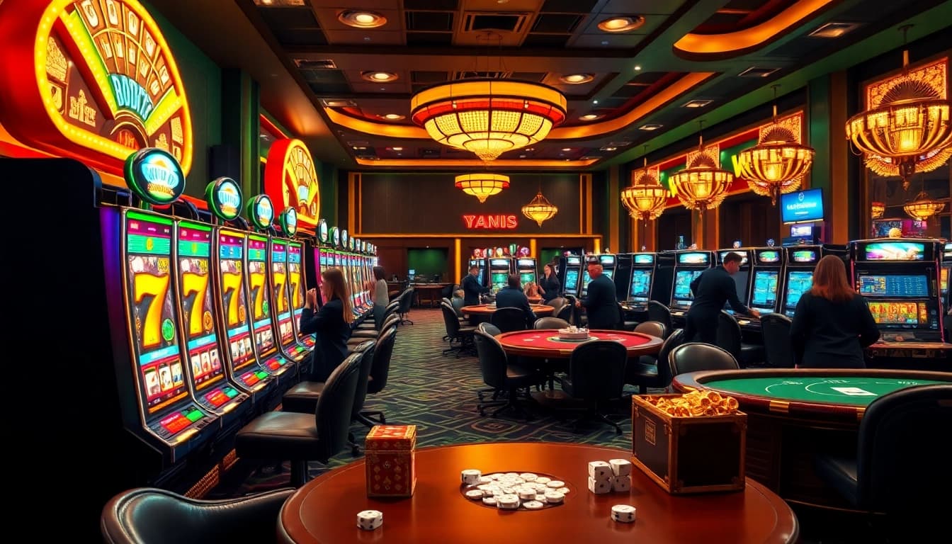 Experience idn slot 777 excitement with vibrant casinos and winning players celebrating at the slots.