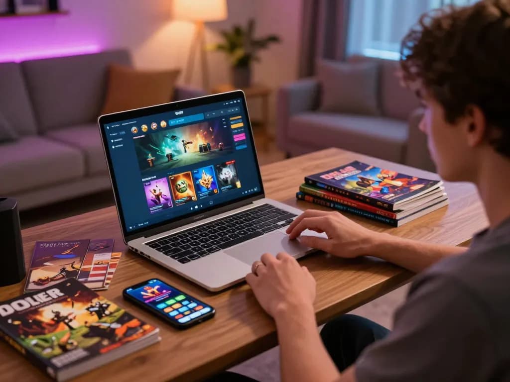 DOLA88 player engaged in online casino gaming with strategic notes visible