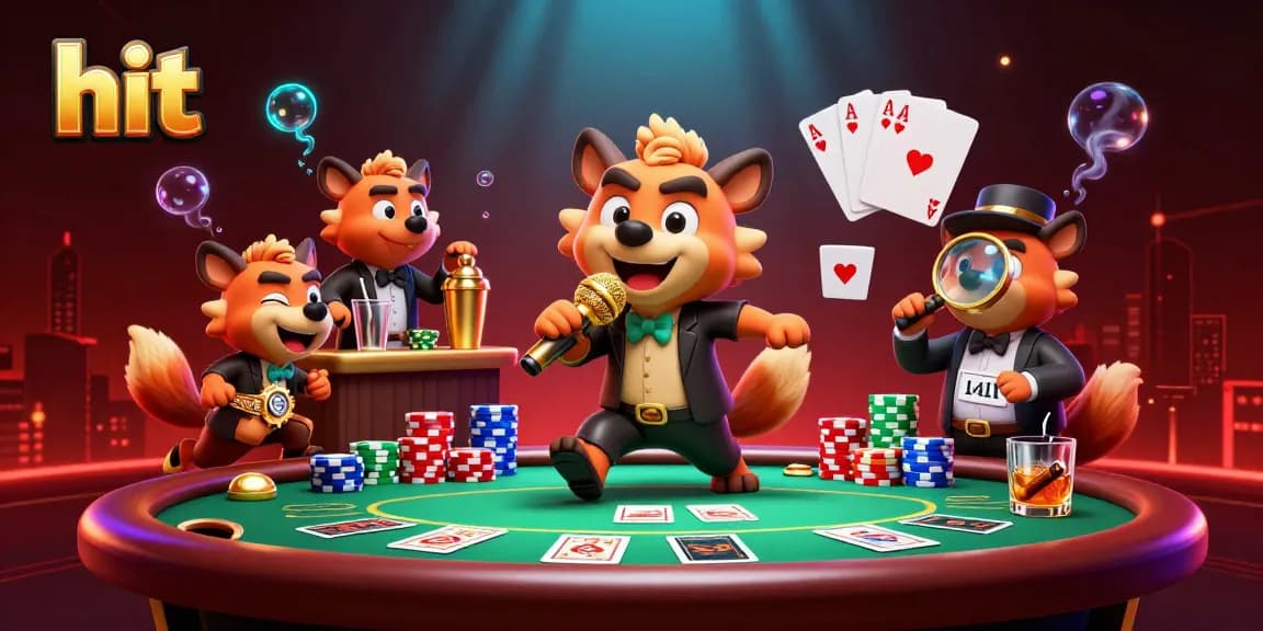Hyenas in a vibrant comedy casino scene, showcasing hit gaming elements and exciting interactions.
