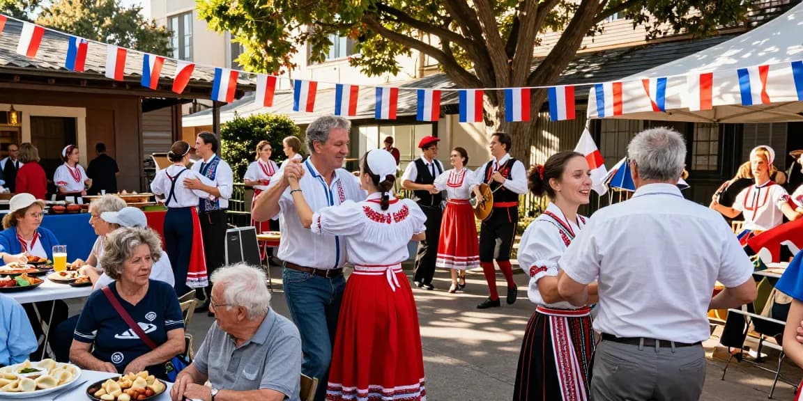 Community gathering at https://www.sfpol.com/ celebrating Polish culture in San Francisco.