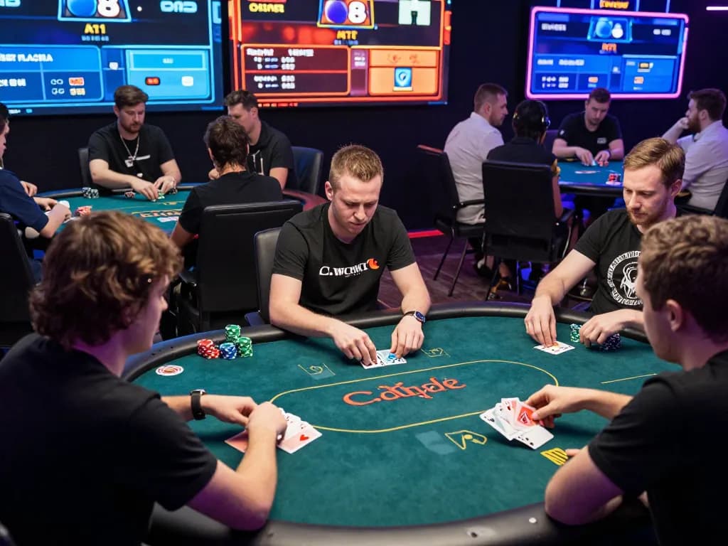 Players engaging in a thrilling poker game while using the qq88 online platform, showcasing strategic gameplay moments.
