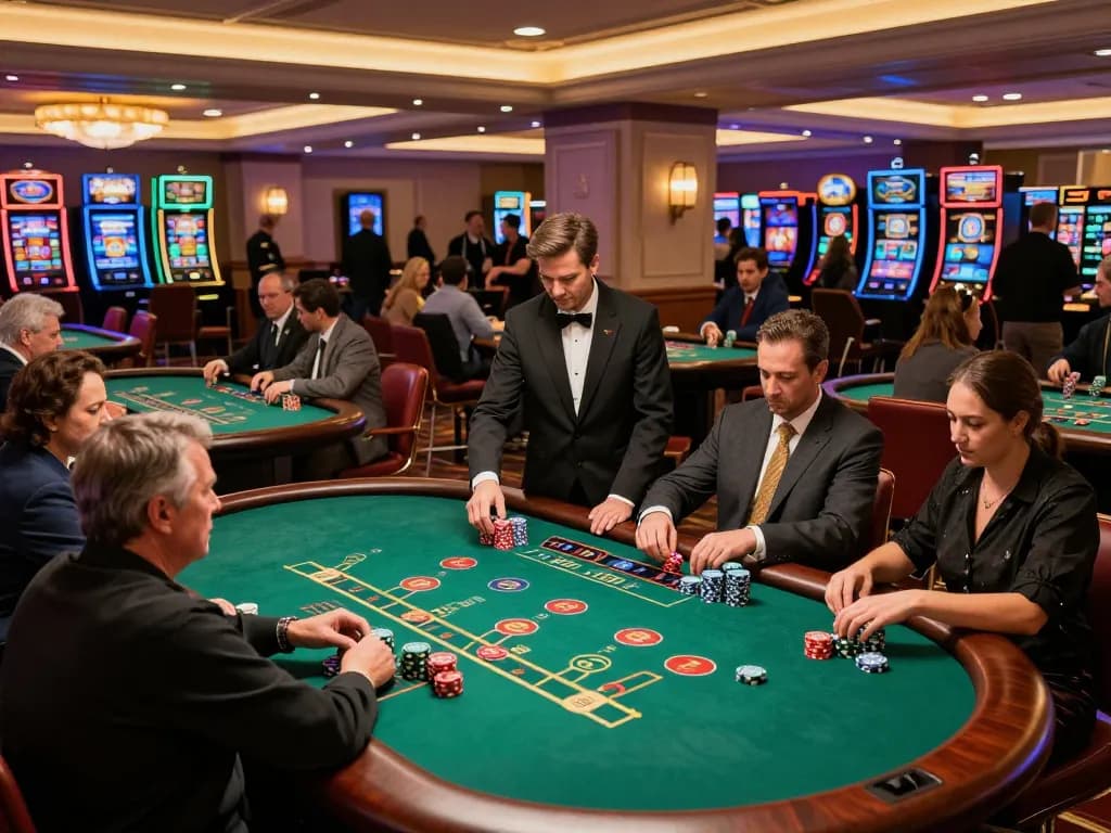 tr88 players enjoying an exciting blackjack game with dealer managing chips