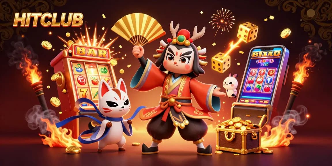 Engage with HITCLUB's exciting gaming universe featuring vibrant characters and dynamic slot elements.