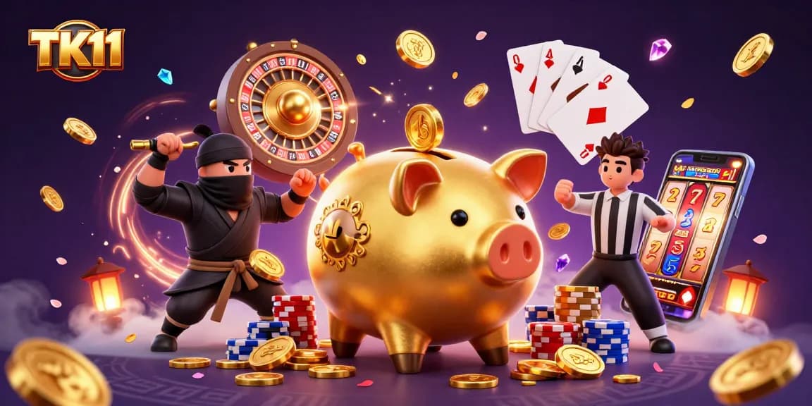 Experience thrilling gameplay with TK11's vibrant casino scene featuring dynamic game elements.
