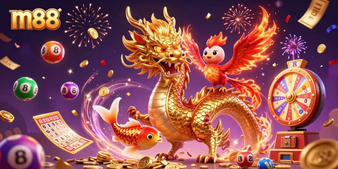 Experience thrilling wins at m88 with a fierce golden dragon and lucky gaming elements.