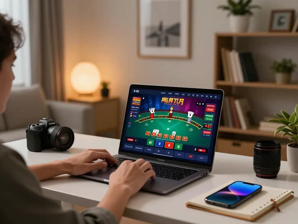 Engaging with the Manclub online casino app for a thrilling blackjack experience at home.