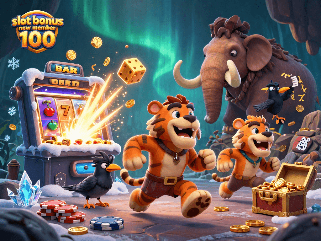 Experience the thrill of winning with slot bonus new member 100 at our vibrant 3D casino scene.