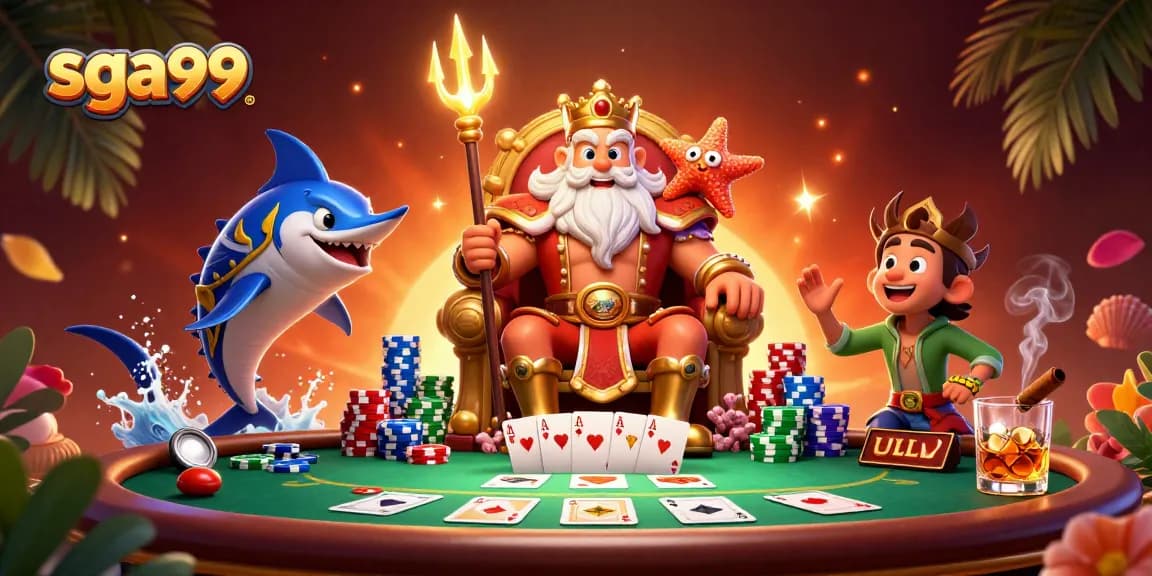 Experience the thrill of sga99 as sea king Neptune leads a dynamic poker scene.