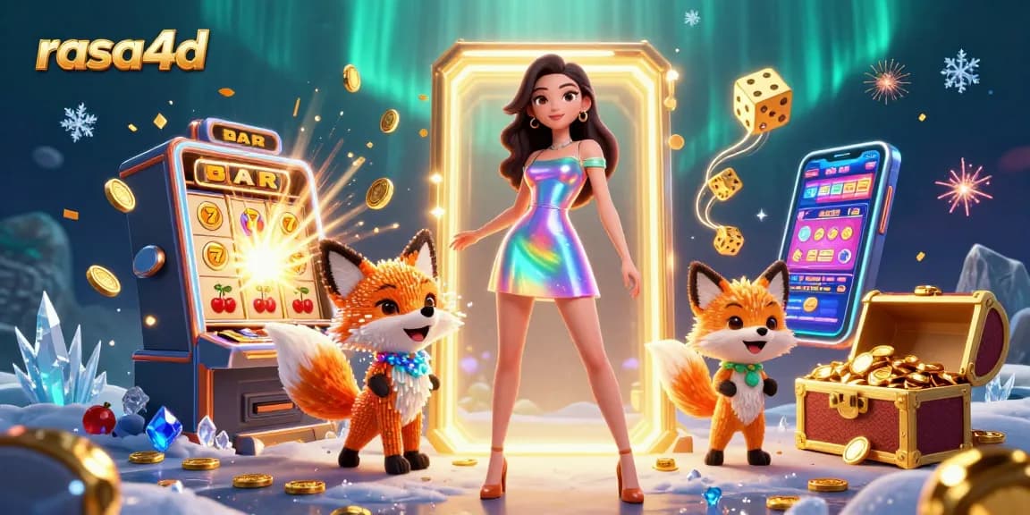Spin the reels with rasa4d in this vibrant casino scene bursting with color and excitement.