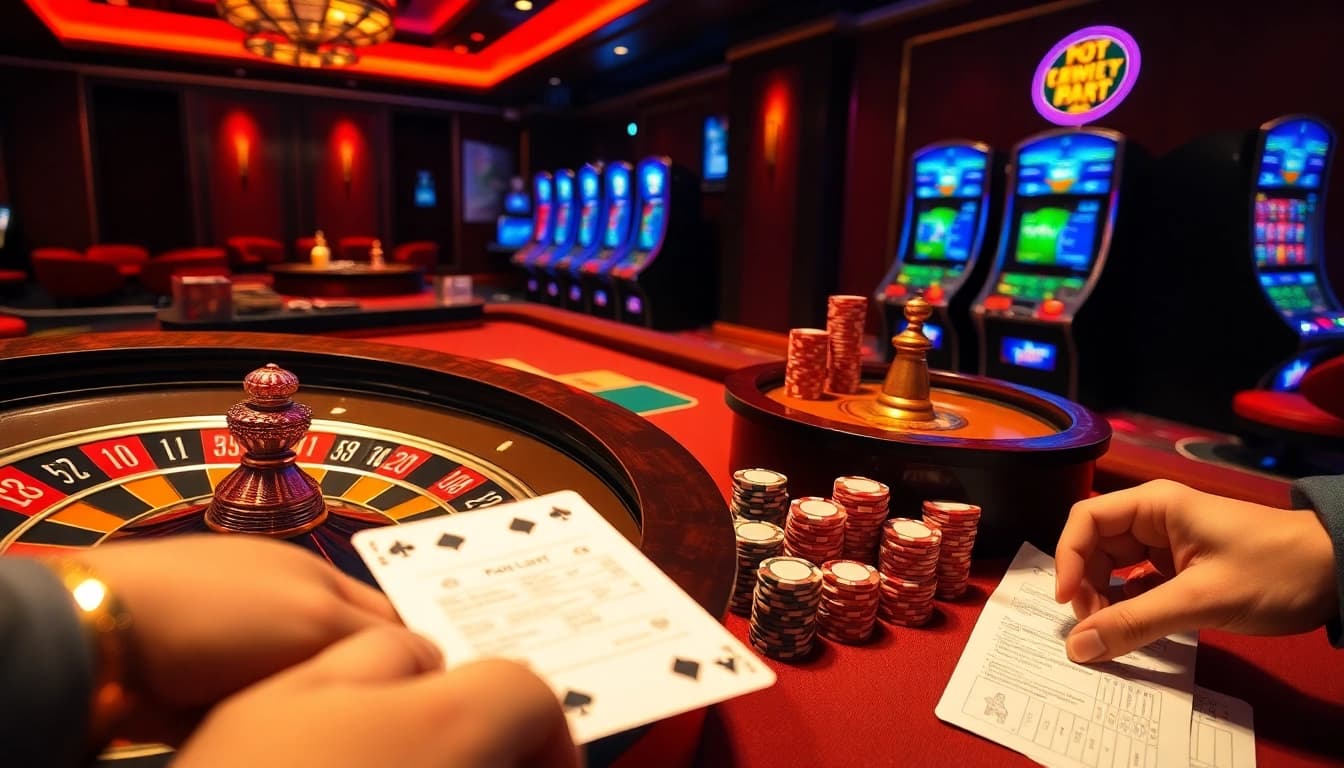 Betting excitement with sbobet link alternatif showcased at a luxurious casino table.
