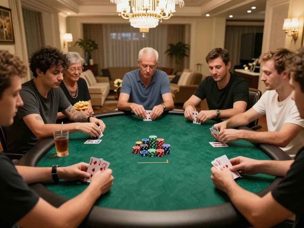 Play a thrilling poker game with friends in an elegant setting featuring the Thương Hiệu SC88 brand.