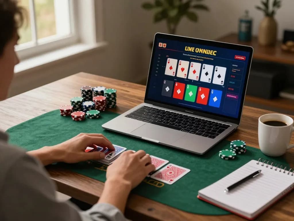 Experience strategic gameplay with 9BET in an engaging online blackjack session at home