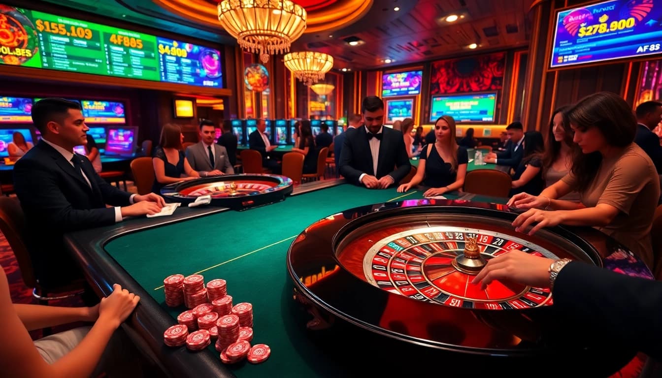 Experience the thrill of AF88 gaming with exciting casino action and vibrant poker atmosphere.
