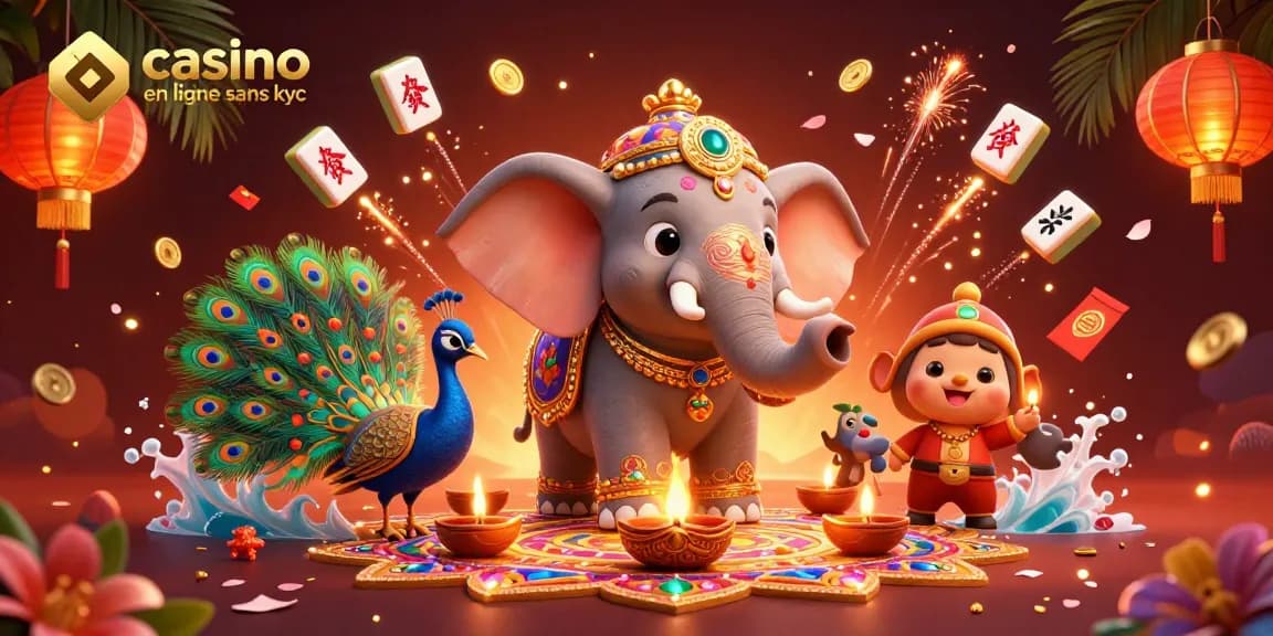 Jouez au casino en ligne sans KYC avec des graphismes colorés en 3D et des éléments de jeu dynamiques.