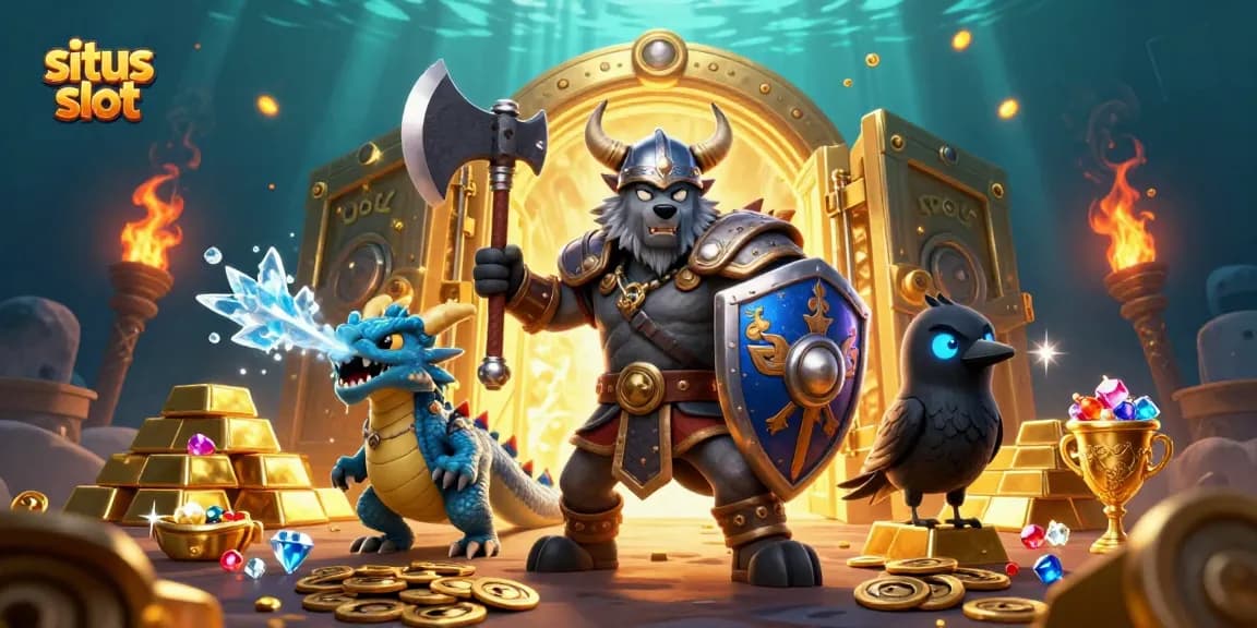 Temukan situs slot teratas dengan karakter Viking, naga, dan burung gagak dalam permainan kasino yang kaya harta.