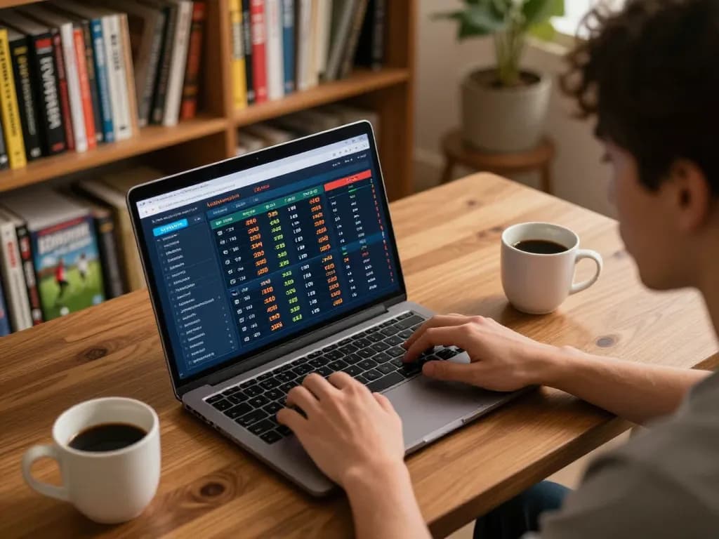 Person engaging with online betting odds on keobongda during a cozy evening.