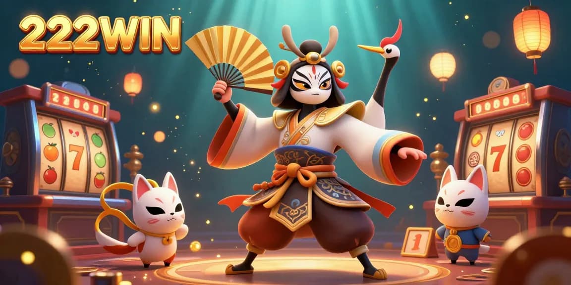 Engage in multiple casino games at 222WIN with a captivating scene of vibrant characters and rich details.