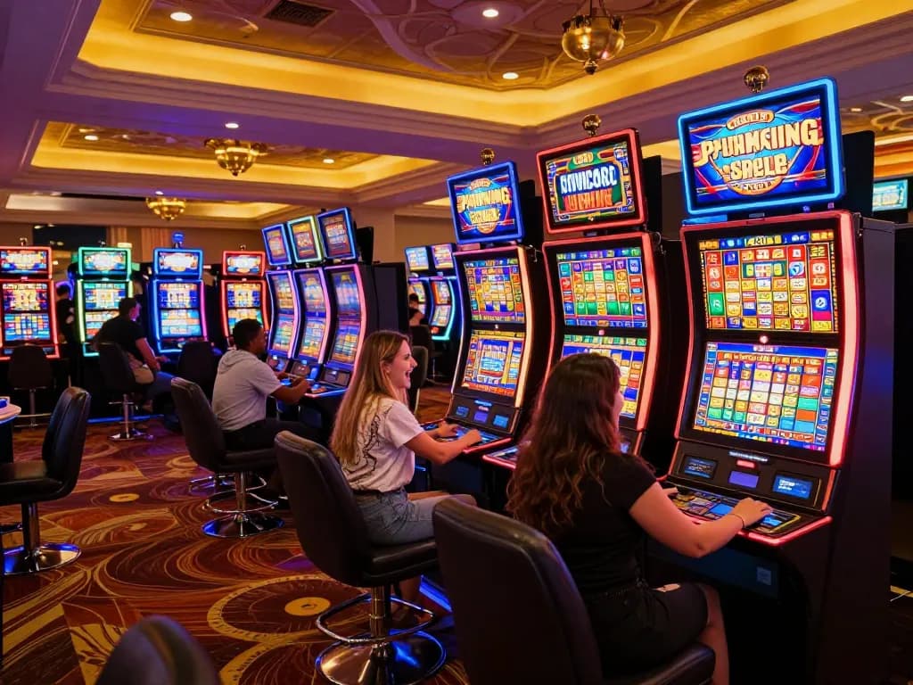Experience the excitement at Paris888's online slots, as players celebrate big wins amidst vibrant casino visuals