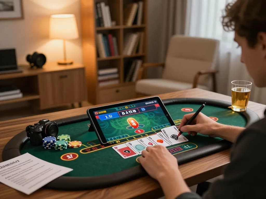 Win exciting baccarat games with lc88 on a stylish online gaming setup in a cozy home office