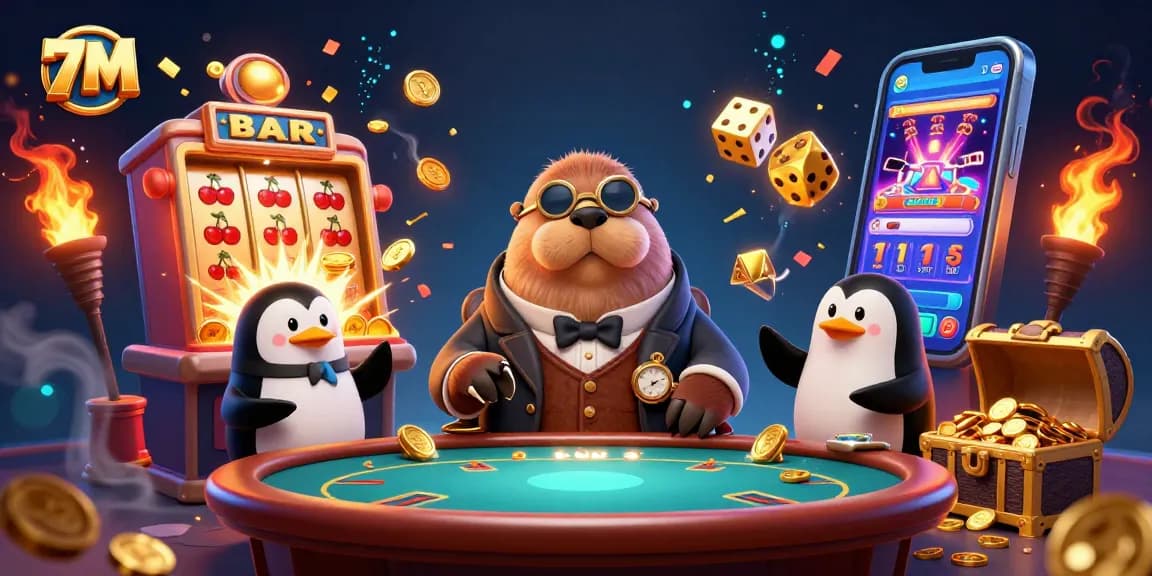 Experience high-stakes action with 7M at an exciting underwater casino scene.