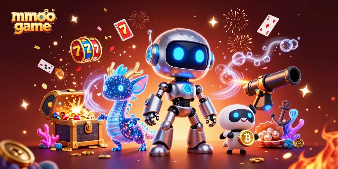 Spin to win in the mmoo game with vibrant casino elements and dynamic characters.