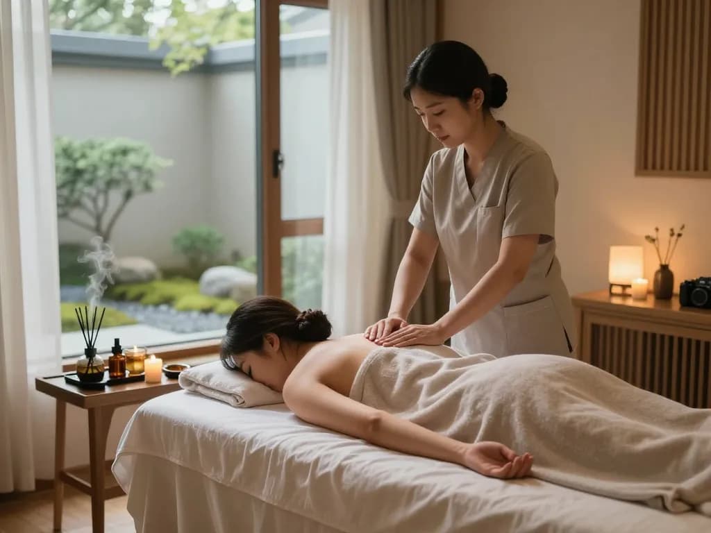 Experience deep relaxation with 신사동마사지 in a serene spa setting.