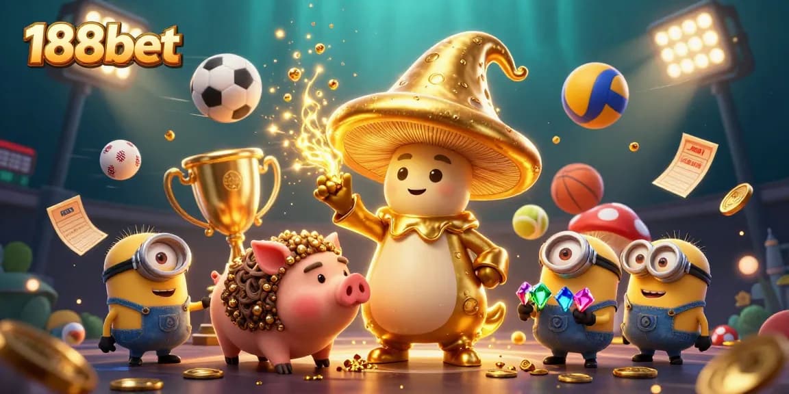 Experience the magic of 188bet's sports betting excitement with dynamic golden wizardry!
