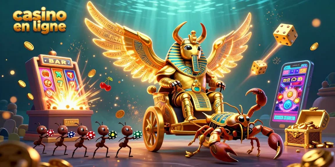 Gagnez avec des machines à sous et la chance dans le casino en ligne dynamique et coloré.