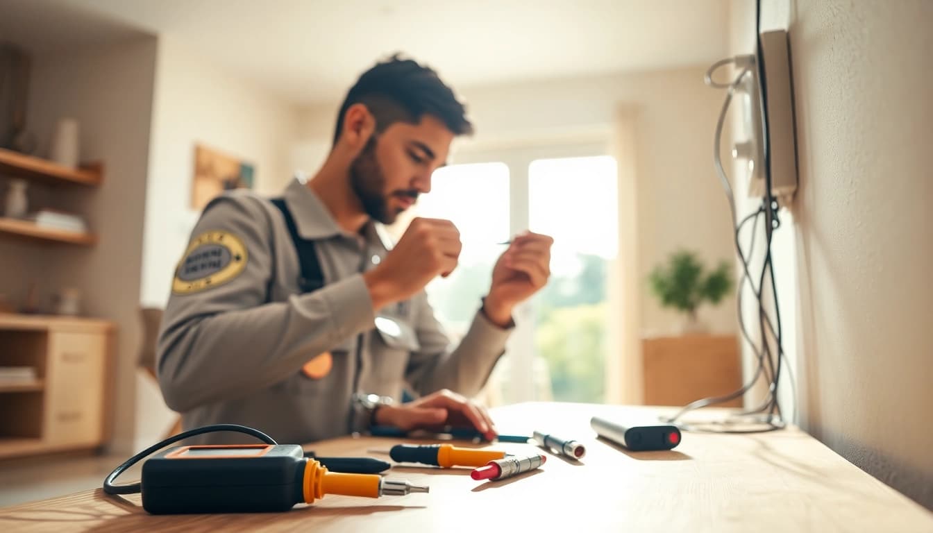 Motivated electrician apprenticeship hawaii participant engaged in a hands-on training task.