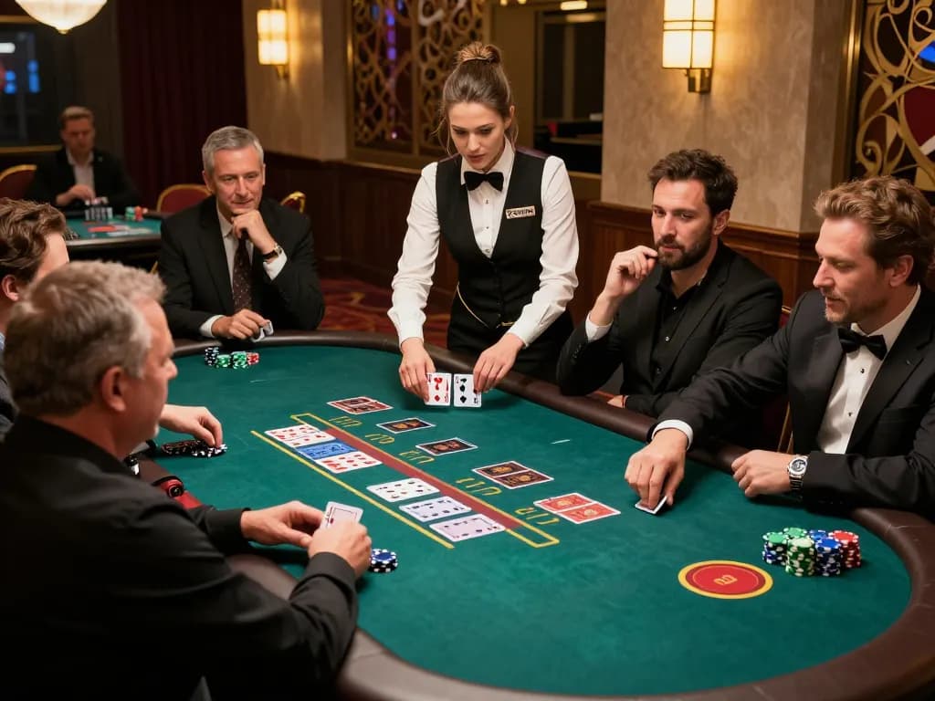 Players enjoying a live dealer blackjack game at TR88, showcasing strategic play and excitement.