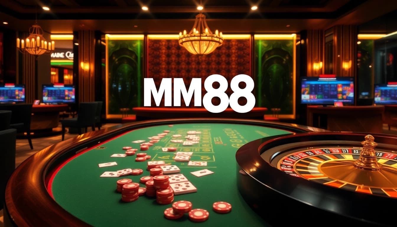 Exciting blackjack action at mm88 osaka with vibrant cards and chips on an elegant table.