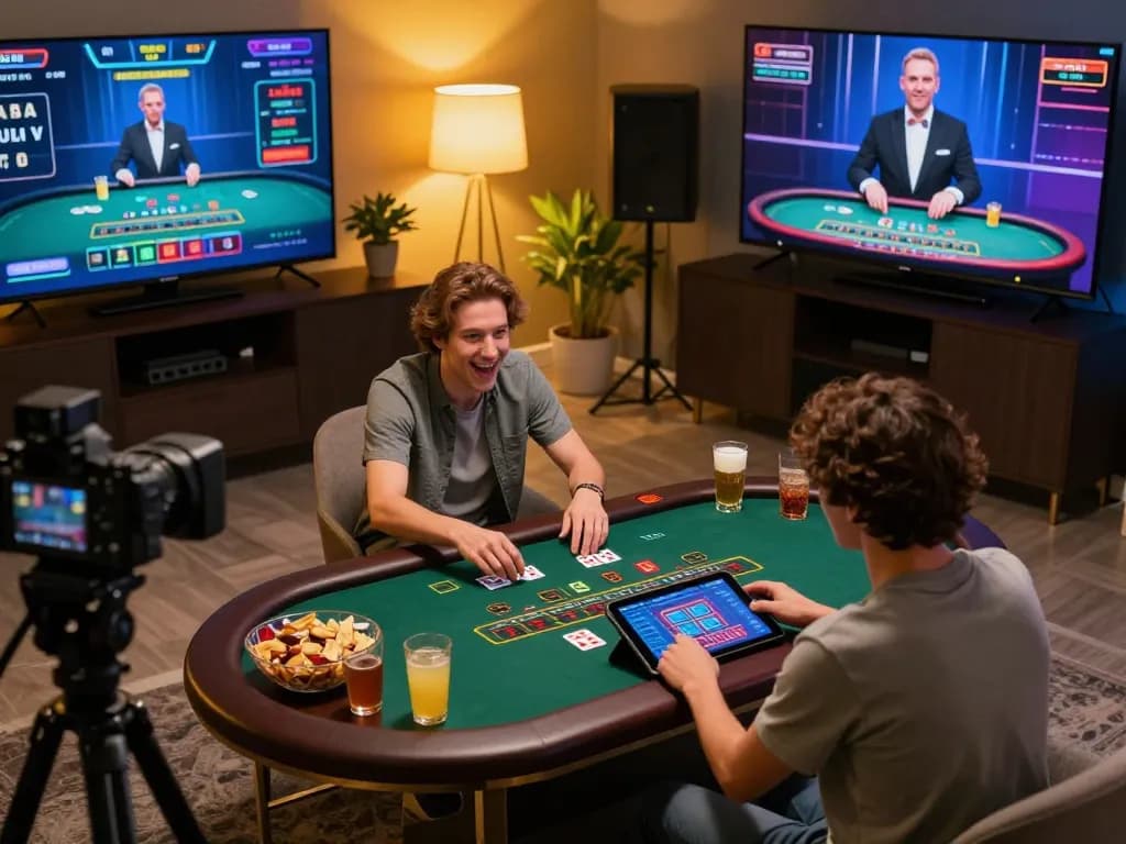 Người chơi Sunwin đặt cược trong bầu không khí sôi động của trò chơi blackjack với dealer trực tiếp.