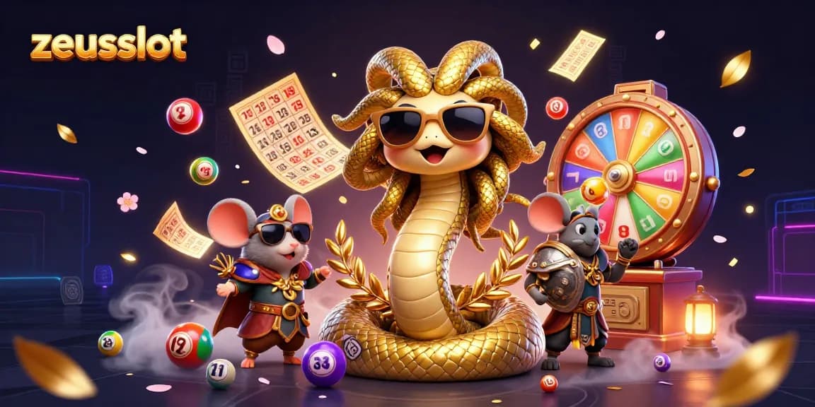 Experience thrilling wins with zeusslot, a dynamic casino game scene full of lively elements and characters.