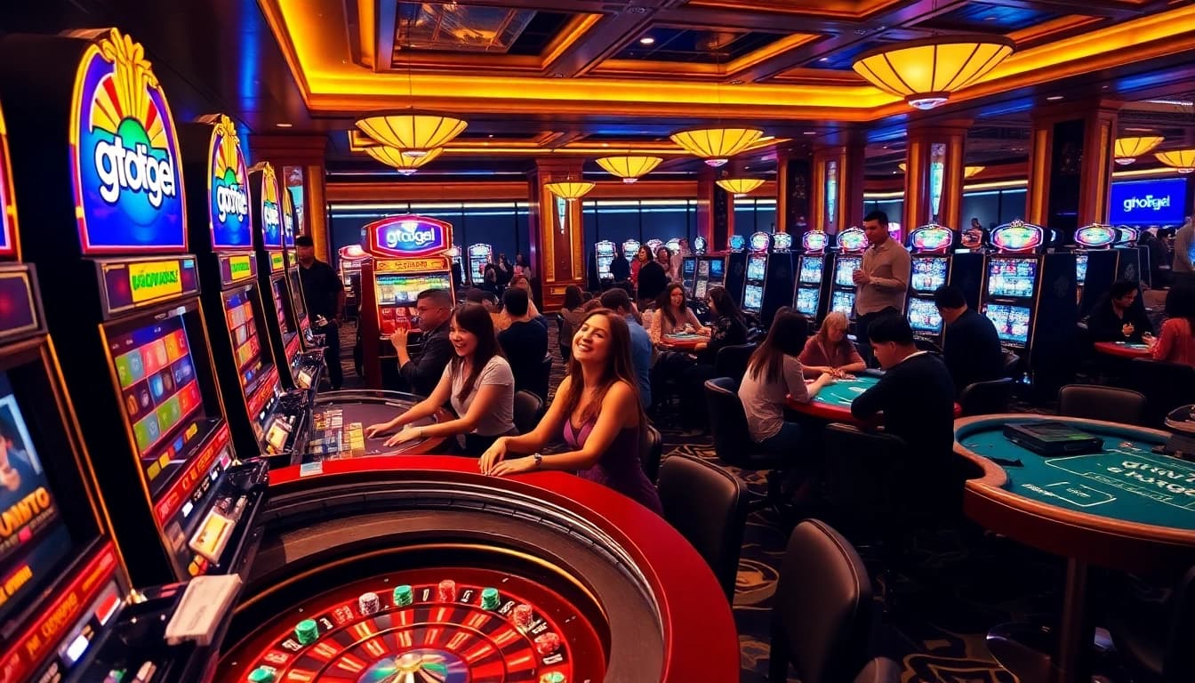 Engaging players enjoy thrilling wins at gtatogel's vibrant casino slot machines.