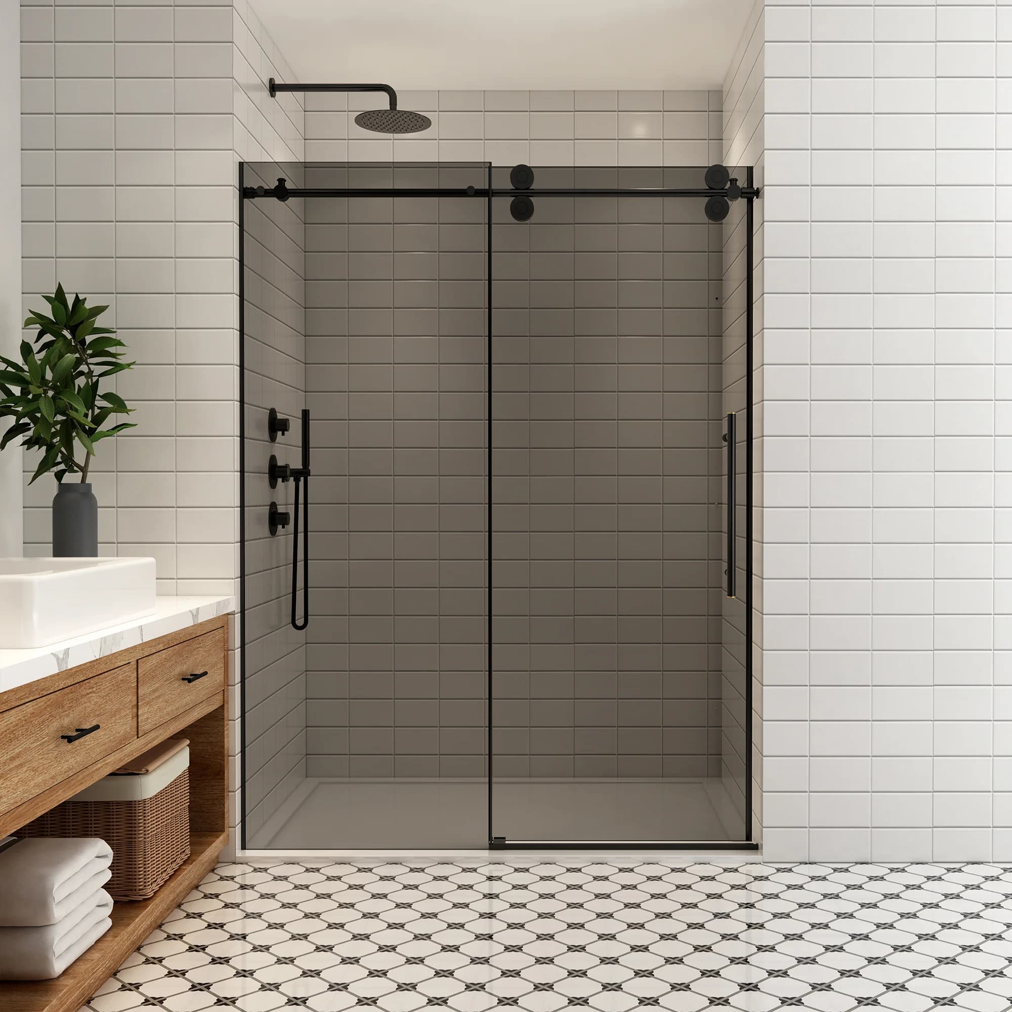 Shower Door Black Frame Options for Every Style