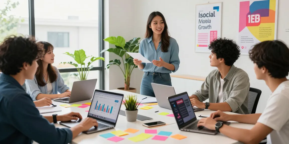 Team discussing affordable Instagram follower packages in a modern workspace.