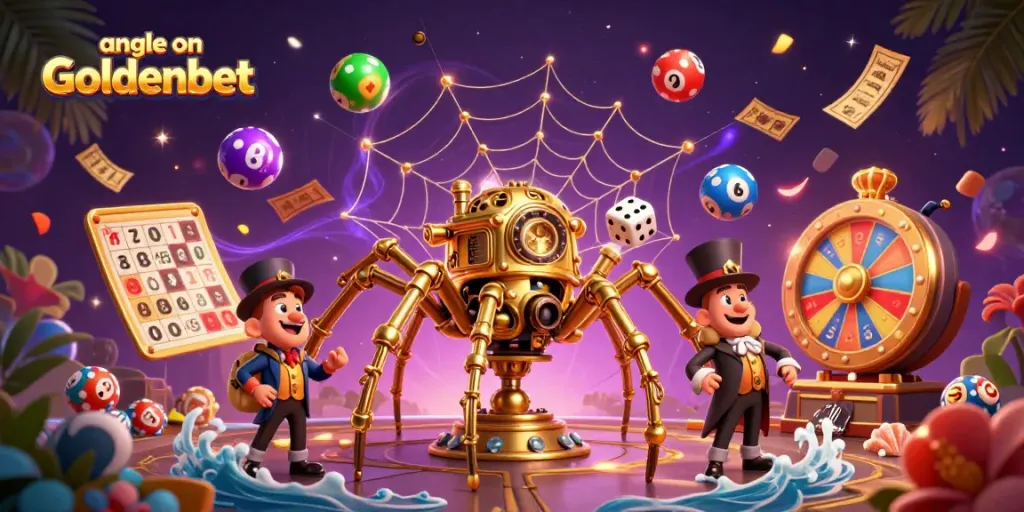 Experience the thrill of slots and gaming with angle on Goldenbet in this vibrant, dynamic scene.