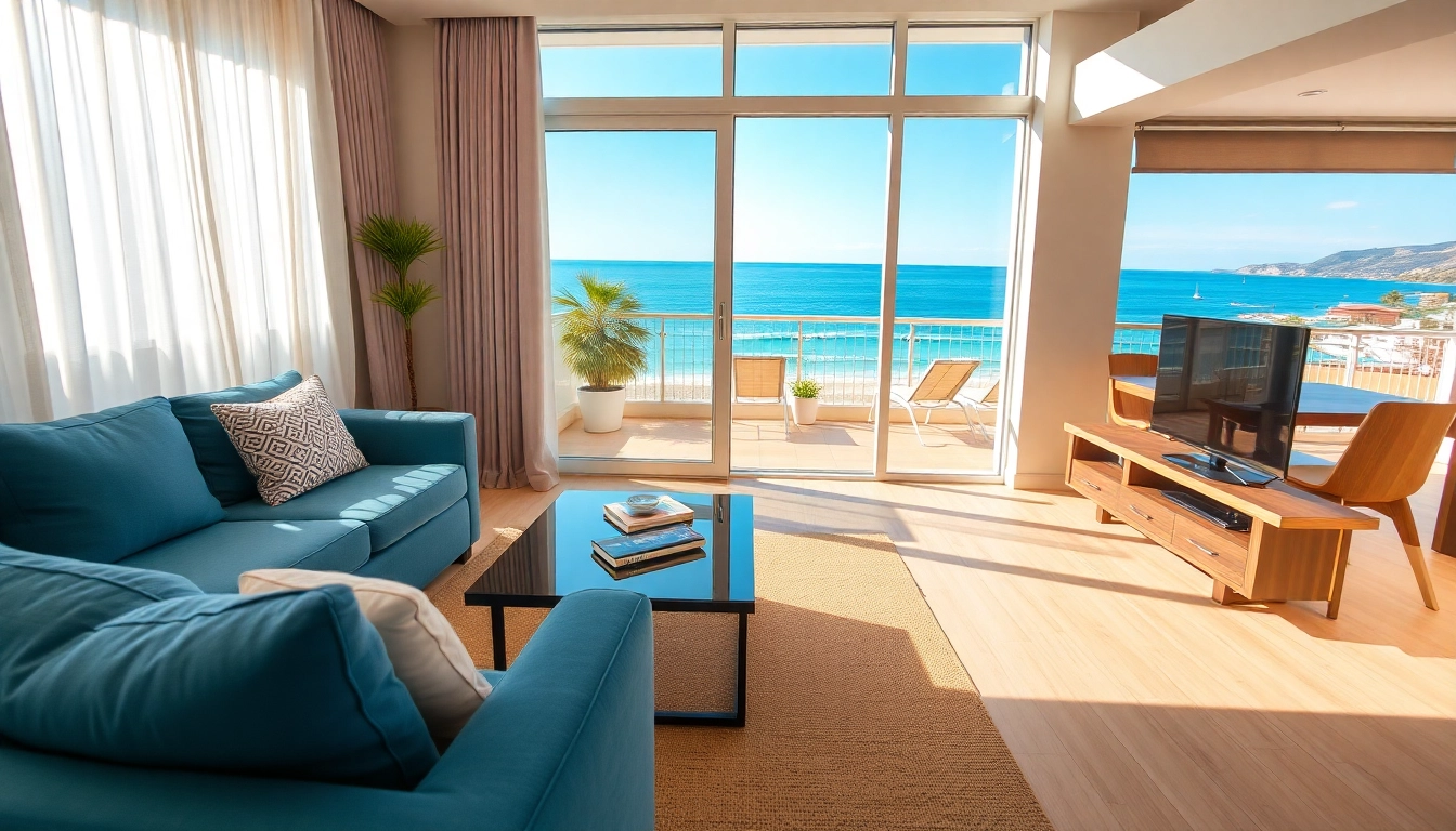 Find an apartment for rent in Alanya Turkey with stunning sea views and modern furnishings.