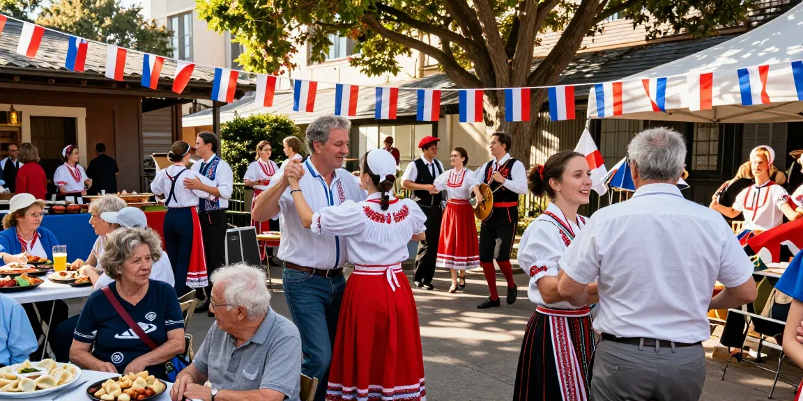 Community gathering at https://www.sfpol.com/ celebrating Polish culture in San Francisco.