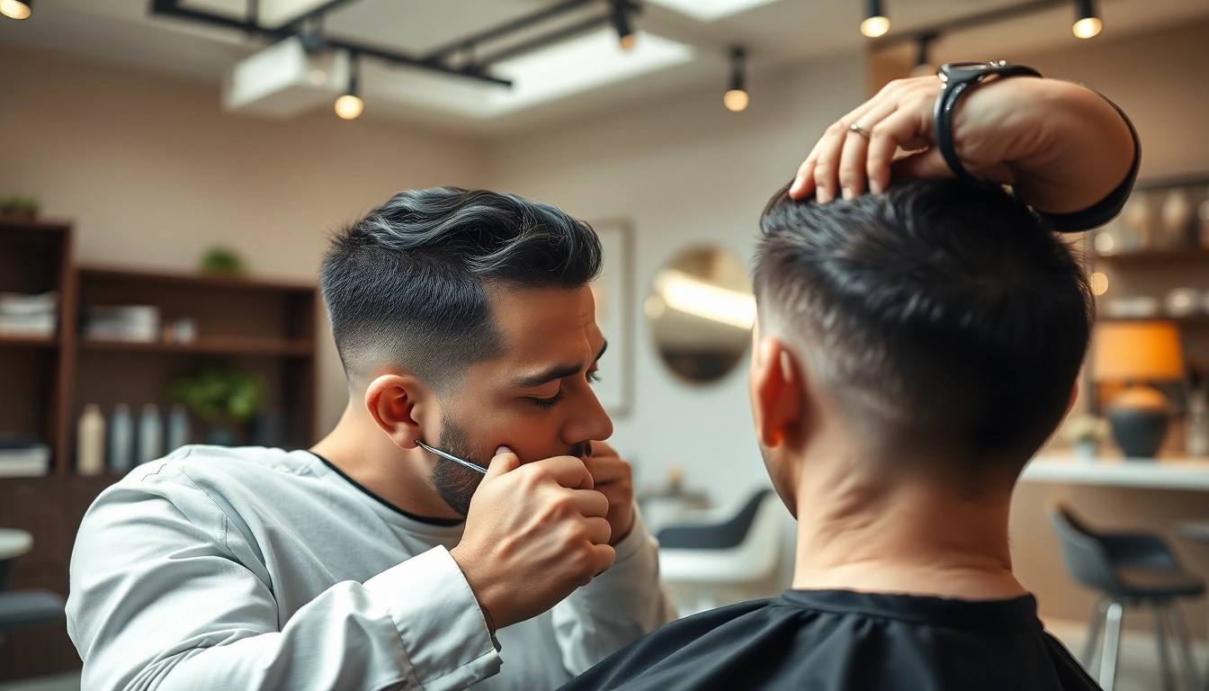 Transforming a client's look at Ace of Fades 212 with expert hair replacement techniques.