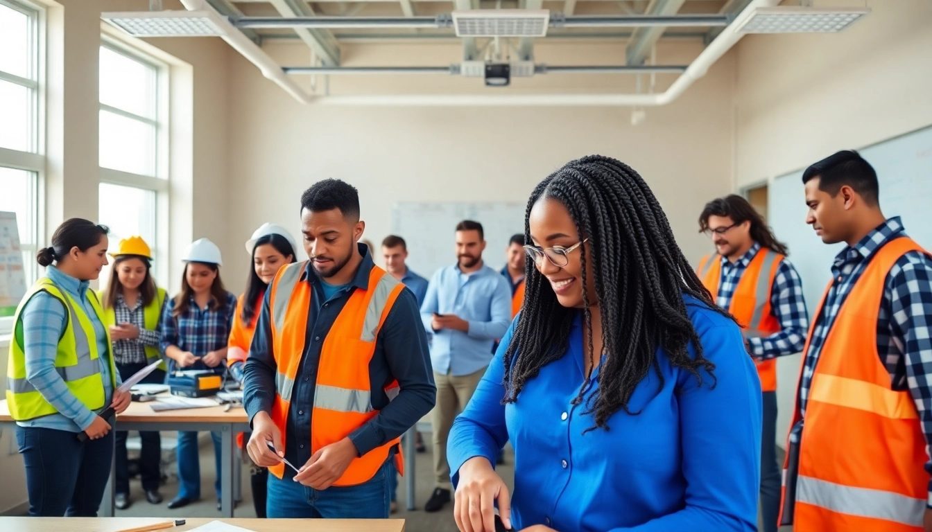 Engage in effective Construction training with diverse individuals actively learning skills.