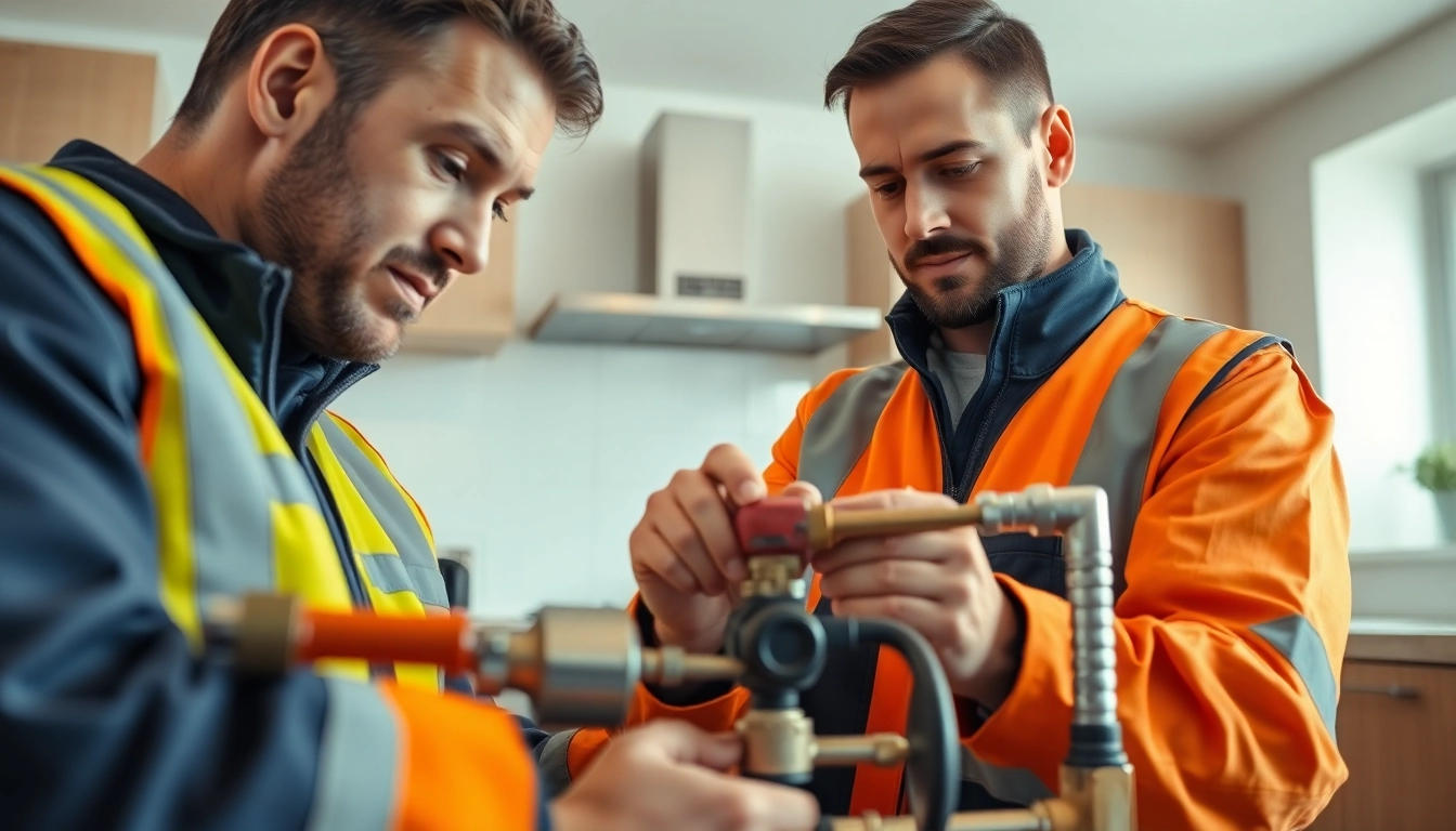 Gas engineer bristol repairing a heating system in a home setting, showcasing expertise and professionalism.