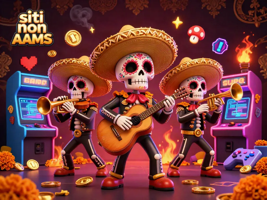 Gioca nei siti non AAMS con una band mariachi di scheletri messicani e macchine da gioco colorate.