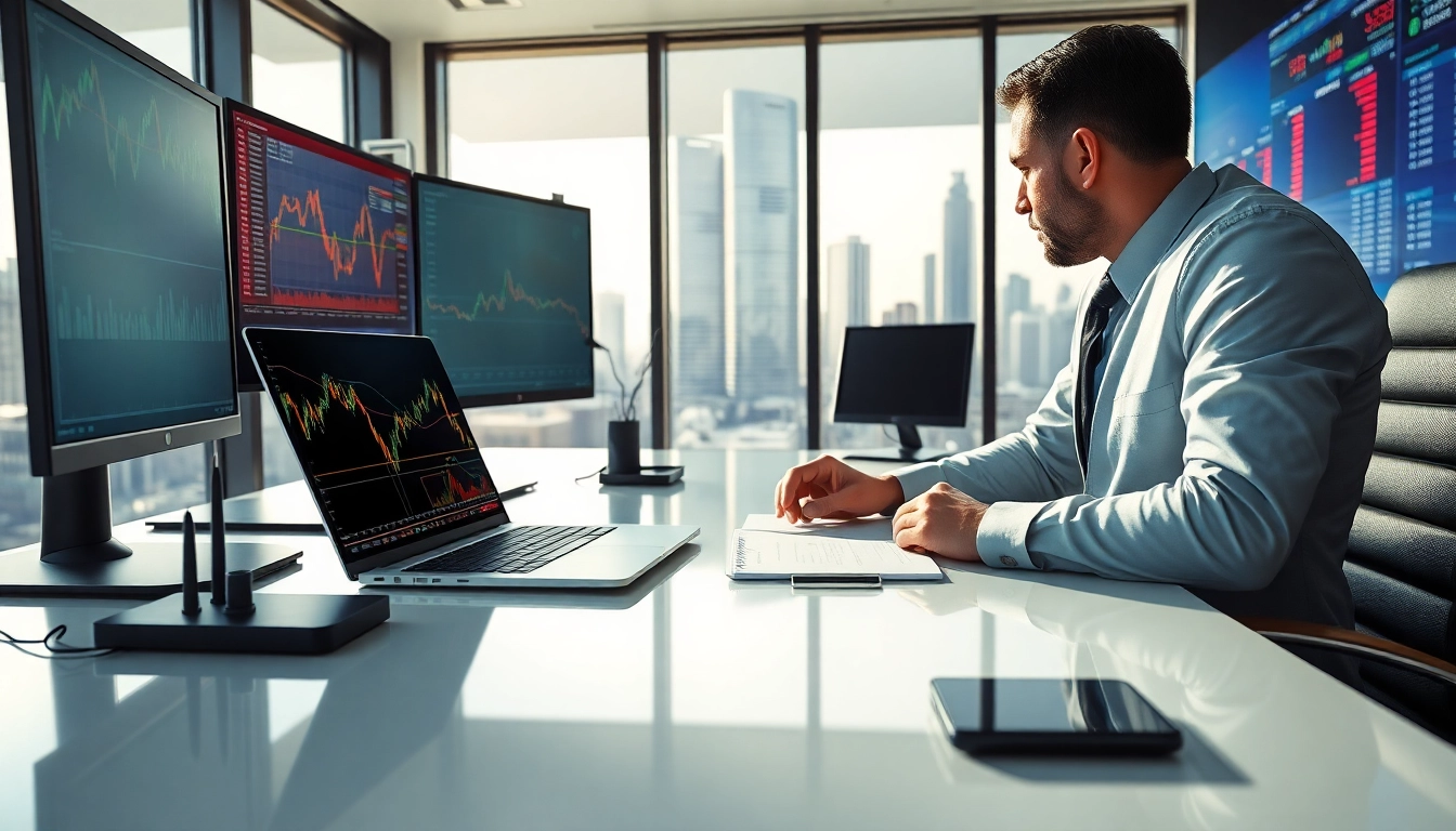 Explore commission free stock trading In Saudi Arabia with a financial analyst evaluating stock data.