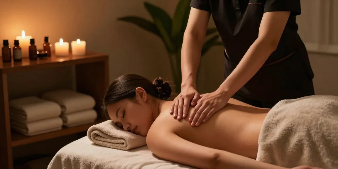 Swedish massage session featuring a therapist using oils for relaxation.