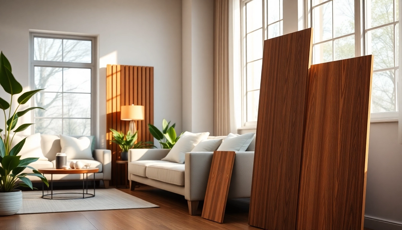Revitalize your space with beautiful wood slats accentuating modern decor.